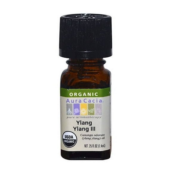 Aura Cacia Aromatherapy 100% Organic Essential Oil, Ylang Ylang - 0.25 Oz