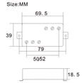 thumbnail image 4 of LOOKSEVEN Wide Range Style Ceramic Humbucker Pkckup Neck Bridge 4 Wire For Tele 72- Black-Bridge(52mm), 4 of 5