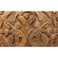 thumbnail image 3 of 32" Natural Brown And White Wash Hand Carved Wood Round Coffee Table, 3 of 8