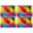 Colorful Rainbow Checkered, variant on Red and Orange Argyle Pattern Summer Placemats Table Placemats Set Of 4-Linen Kitchen Washable Placemats Table Mats 11.8"x17.7" Non-Slip Heat Resistant