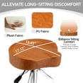 thumbnail image 6 of Ktaxon Adjustable Drum Throne with Backrest, 360° Rotating Hydraulic Seat, Thick Cushion for Home, Classroom, and Concert Use, Brown, 6 of 12