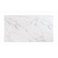 thumbnail image 4 of Best Quality Furniture 87 x 42 White Marble Dining Table with Stainless Steel, 4 of 4