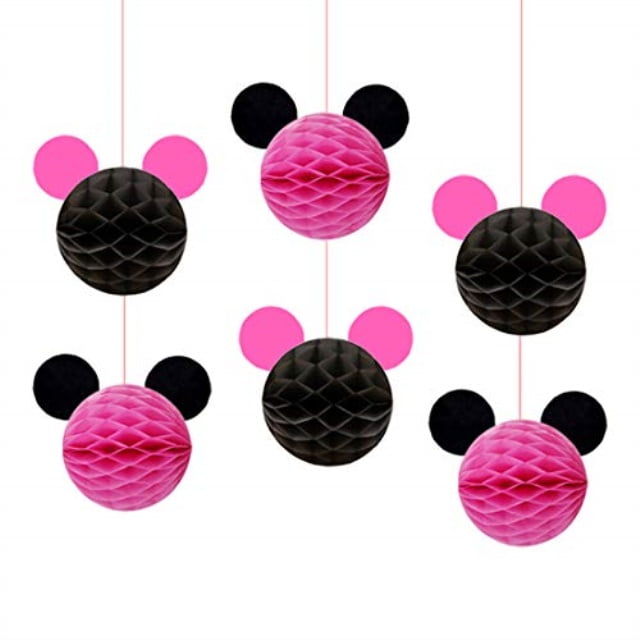 kreatwow minnie themed party decorations minnie balls for 1st 2nd birthday 6 pack