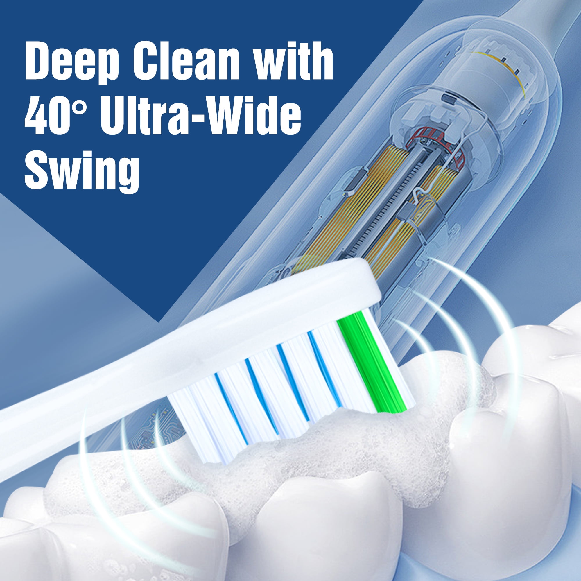 NEW : Power Sonic Electric Toothbrush UNIQUE cleaning technology Complete cleaning