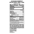 thumbnail image 2 of BANG Energy Drink, Blue Razz, 16 fl oz, Can, 2 of 6