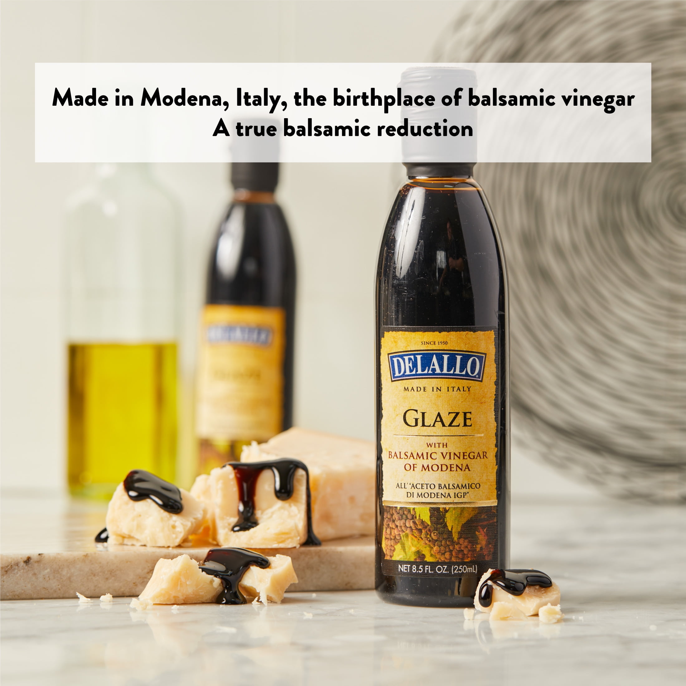 Pack of 6, Delallo Modenacrem Balsamic Glaze, 8.5 oz