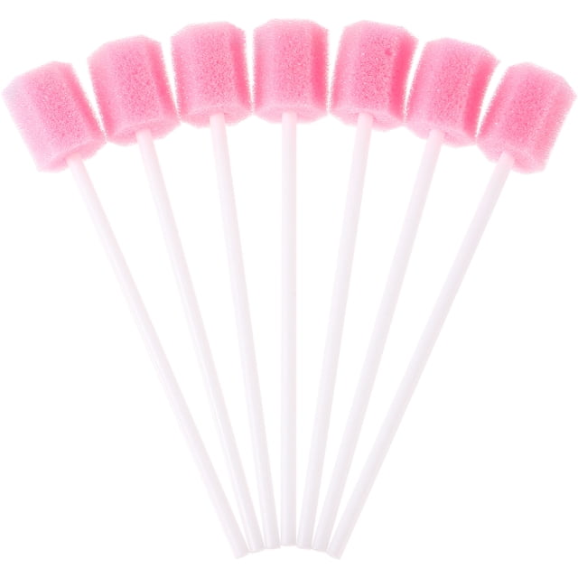100 unidades de hisopos de esponja desechables para el cuidado bucal, limpieza dental.