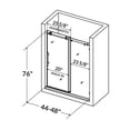 thumbnail image 2 of LessCare  Tempered Glass Frameless Shower Door, 2 of 3