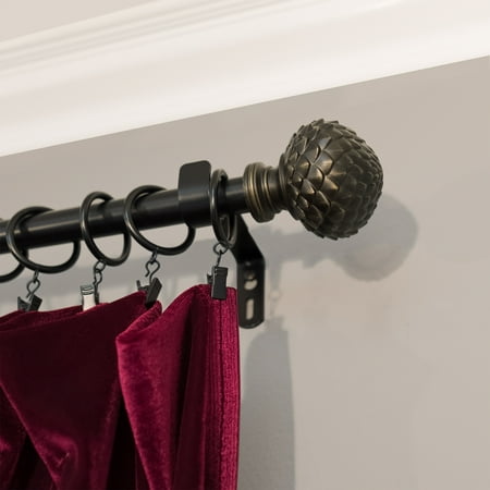 Decopolitan 1" Artichoke Telescoping Drapery Rod Set