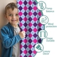 thumbnail image 3 of Blackout Kids Curtains,Pink Purple Checkered Pattern Childrens Insulated Curtains Set Of 2,Bedroom Essentials,Toddler Room Decor 42"x54", 3 of 5
