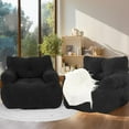 thumbnail image 5 of Recaceik Lazy Sofa,Giant Beanbag Chair with Filler, Huge Fluffy Faux Fur Bean Bag, Ultra Soft Bean Bag Chair for Adults with Memory Foam,Black, 5 of 9