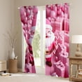 thumbnail image 3 of jejeloiu Lovely Santa Claus Curtains Pack of 2 (42x84 Each),Sweet Candy Cane Curtains Blackout,Girls Pink Christmas Gifts Bedroom Curtains For Kids,Ultra Soft Home Decor, 3 of 6