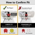 thumbnail image 3 of (3 pack) Korky Toilet Flapper Red Rubber For Universal, 3 of 6