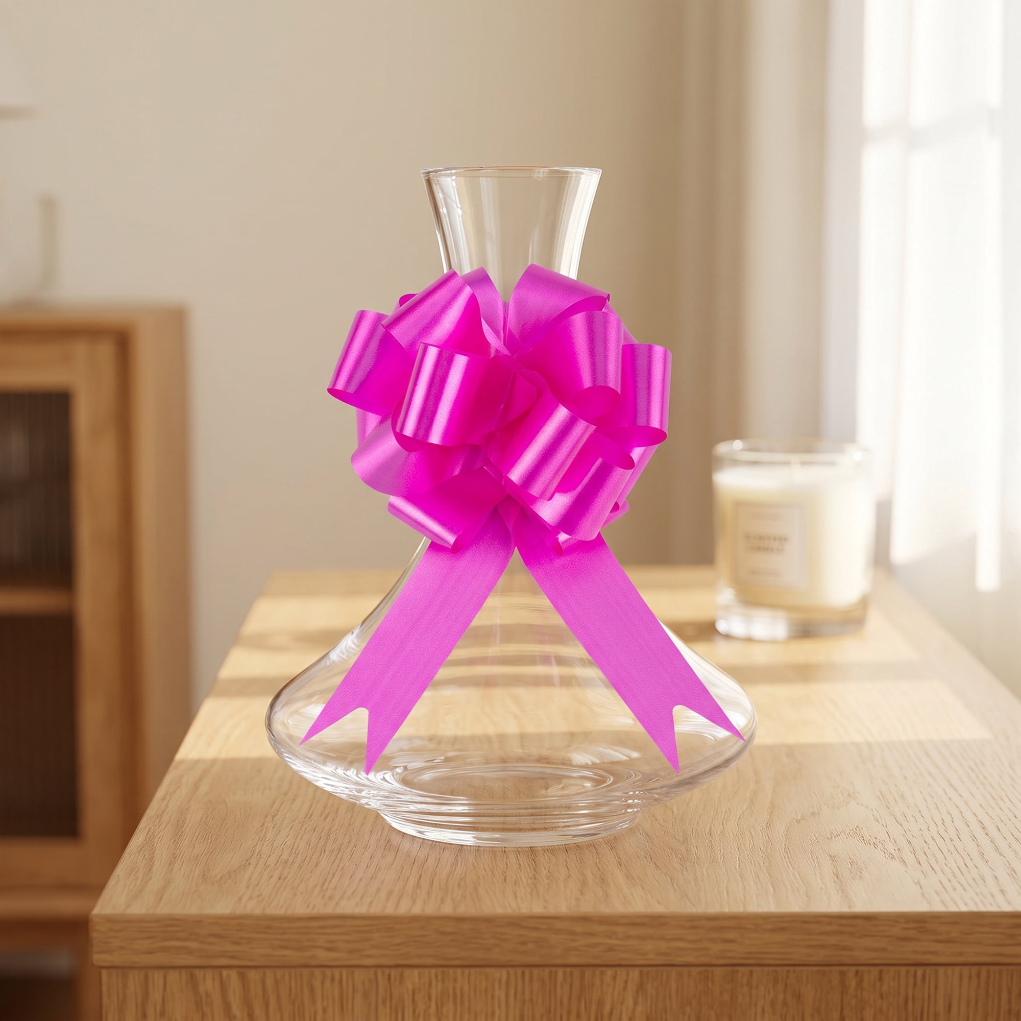 Unique Bargains Crush-Resistant Metallic Bows for Gift Wrapping and Decoration Rose Red