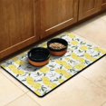 thumbnail image 2 of Dog Food Mat with Cute Modern Lemon Pattern, Waterproof Absorbent Pet Feeding Mat, Non-Slip, Quick Dry, Easy Clean Mat Perfect for Dogs and Cats, 2 of 5