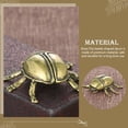 thumbnail image 3 of Raindrops 1Pcs Brass Beetle Figurine Golden Scarab Beetle Toy Vintage Antique Decor Desktop Ornament, 3 of 8