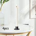 thumbnail image 2 of Candelabro de pilar moderno de 4 piezas, candelabro de Metal decorativo para velas para cumpleaños, sala de estar, cena, mesa, chimenea, festivales Ronda Gloria Porta vela, 2 of 9