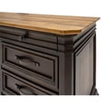 thumbnail image 4 of Pemberly Row Executive Credenza Desk Writing Table With Wood Plank Top Brown, 4 of 11