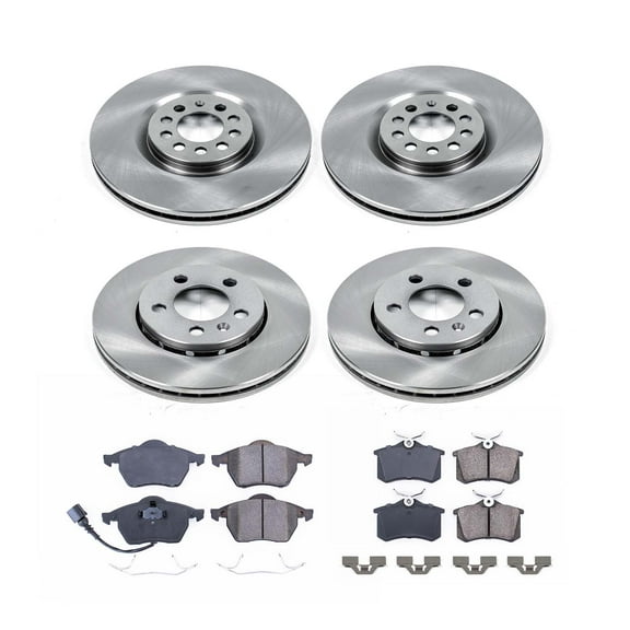 Ultimate Brakes Front and Rear Semi-Metallic Brake Pad and Rotor Kit with Hardware WM81343