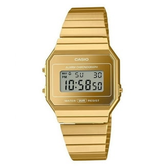 Casio Men's Vintage Quartz Retro Classic Digital Illuminator Gold