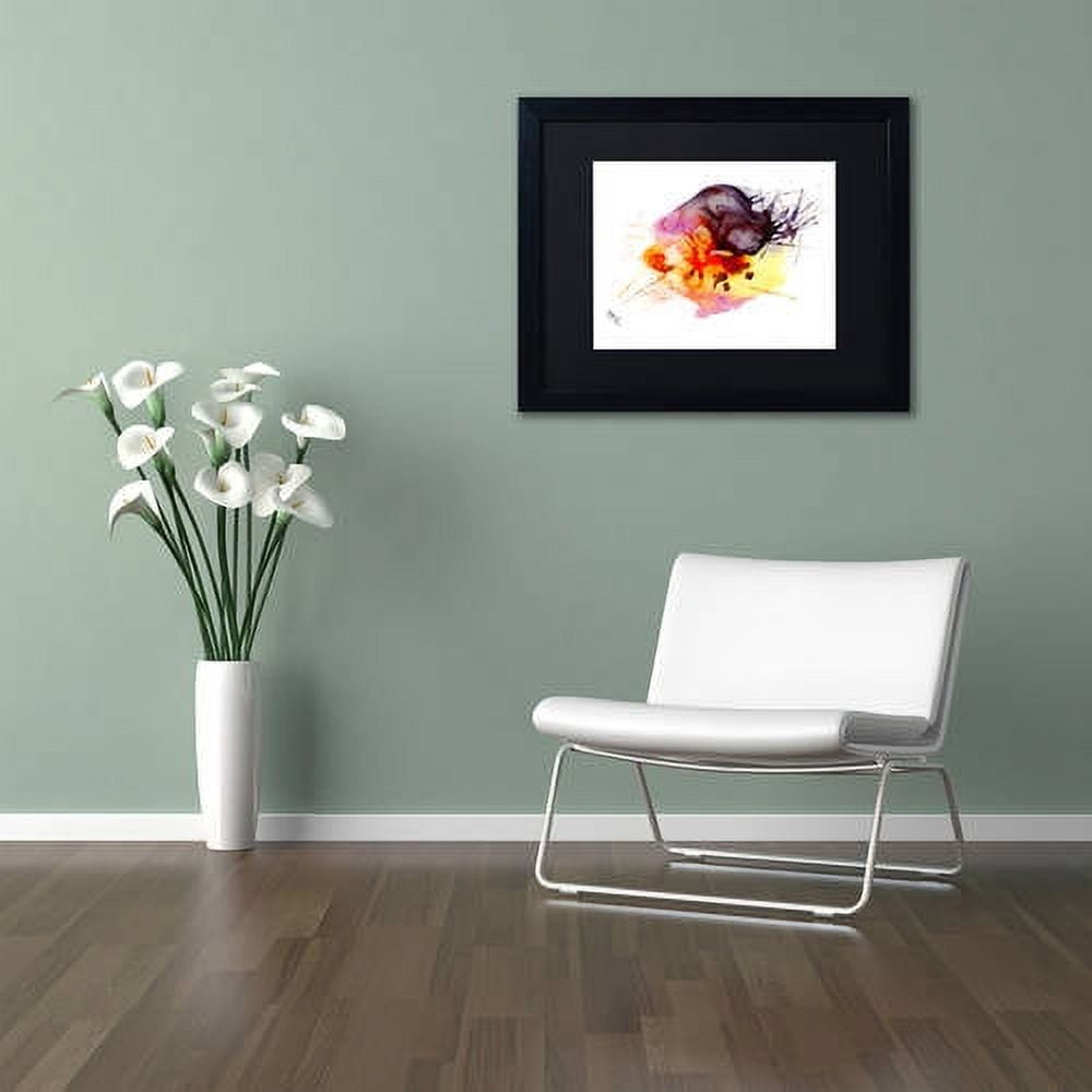 Trademark Fine Art "Abstract 10" Canvas Art by Mako, Black Matte, Black Frame
