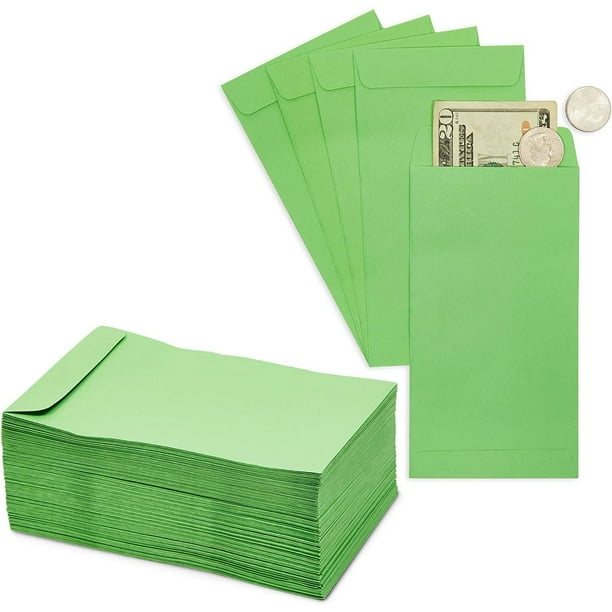 100 Pack Kraft Currency Envelopes for Cash Gift Cards, Money, Coins