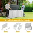 thumbnail image 6 of Dextrus 160 Gallon  Large Deck Box, Waterproof Outdoor Storage Box for Patio  Garden Tools ,Weather Resistant Resin, Lockable, Light Grey, 6 of 11
