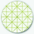 thumbnail image 1 of Designart 'geometric Green Triangle II' Art mural géométrique en métal cercle, 1 of 3