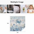 thumbnail image 5 of Blue Coastal Crabs Cloth Napkins, Summer Vintage Ocean Sea Coral Shells Washable and Reusable Dinner Napkins Set of 4, Table Napkin for Kitchen Party Birthday Wedding Hotel Housewarming 20"x20", 5 of 9
