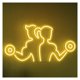 thumbnail image 1 of Letrero De Neón Hombre Y Mujer Con Mancuernas, Ideal Para Decoración Gimnasios, 45cm, 1 of 3