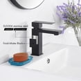 thumbnail image 3 of KES Bathroom Faucets Black cUPC Vanity Faucet Stainless Steel Single Hole for Bathroom, 3 of 10