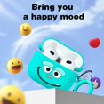 thumbnail image 3 of ORUYROP for Airpod 3 3rd Generation Case Cute Cartoon 3D Kawaii Cool for Air pods 3 (2021) Silicone Cover Design Designer Fun Funny Fashion Trendy Cases for Girls Women Boys Kids Teen Blue Mon, 3 of 6
