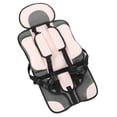 thumbnail image 3 of Asiento de seguridad para niños, asiento portátil para coche, plegable, con correa ajustable, accesorios de viaje, asiento protector, color rosa, 3 of 14