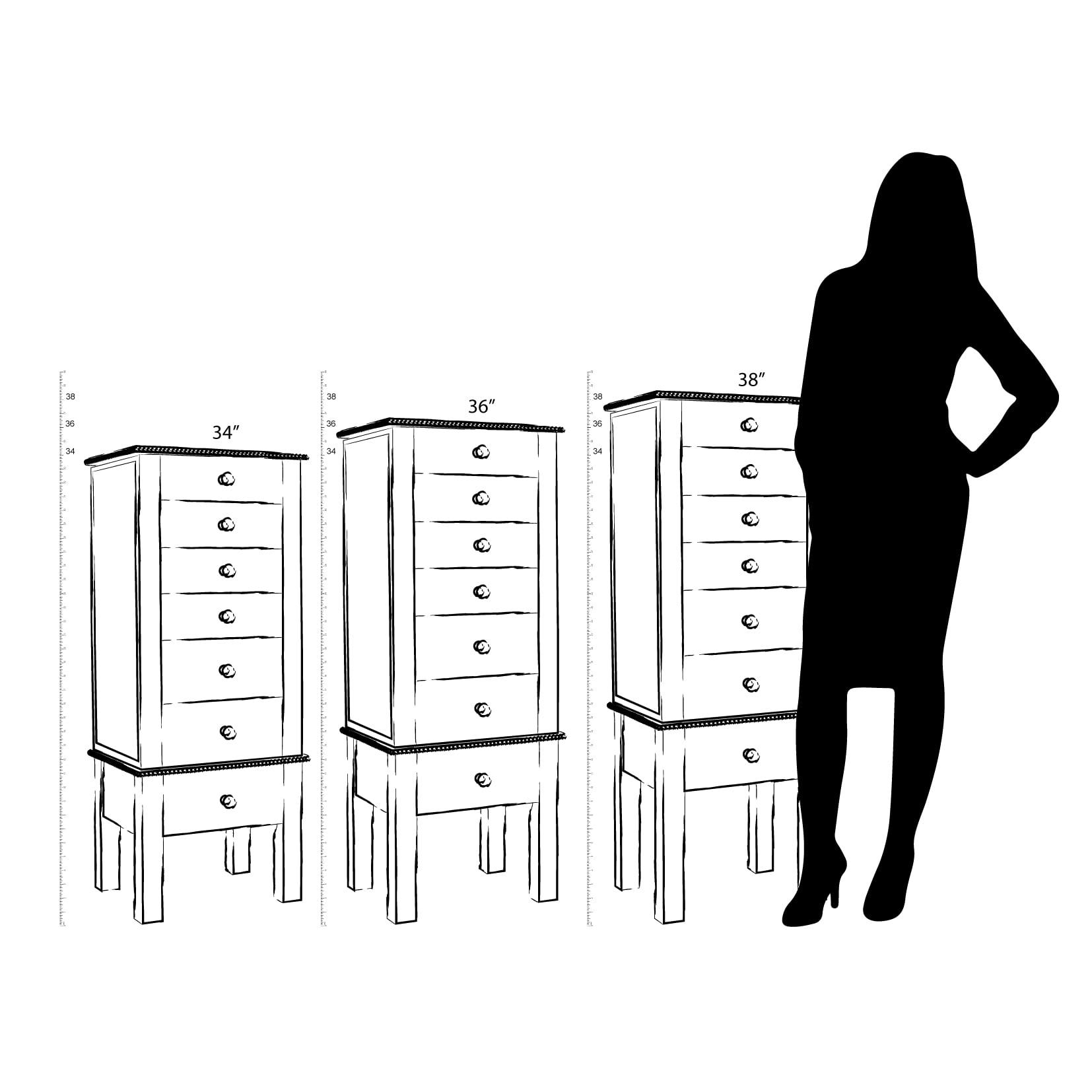 Hives & Honey Morgan Jewelry Armoire - Cherry