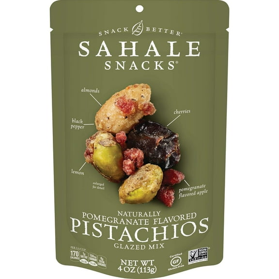 Sahale Snacks Pistachios Glazed Mix Pomegranate 4 oz Pack of 2