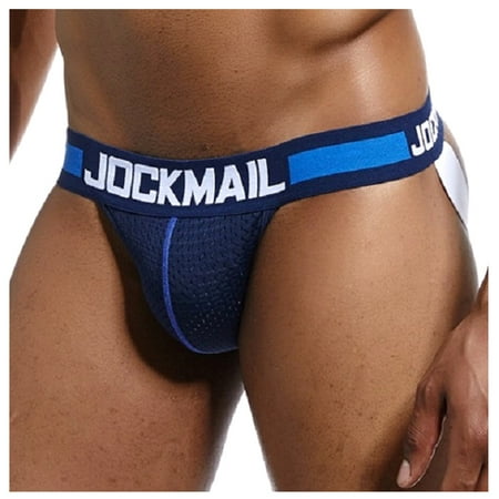 

RPVATI Men s Thong Underwear Sexy Low-Rise Open Back Letter Thongs for Men