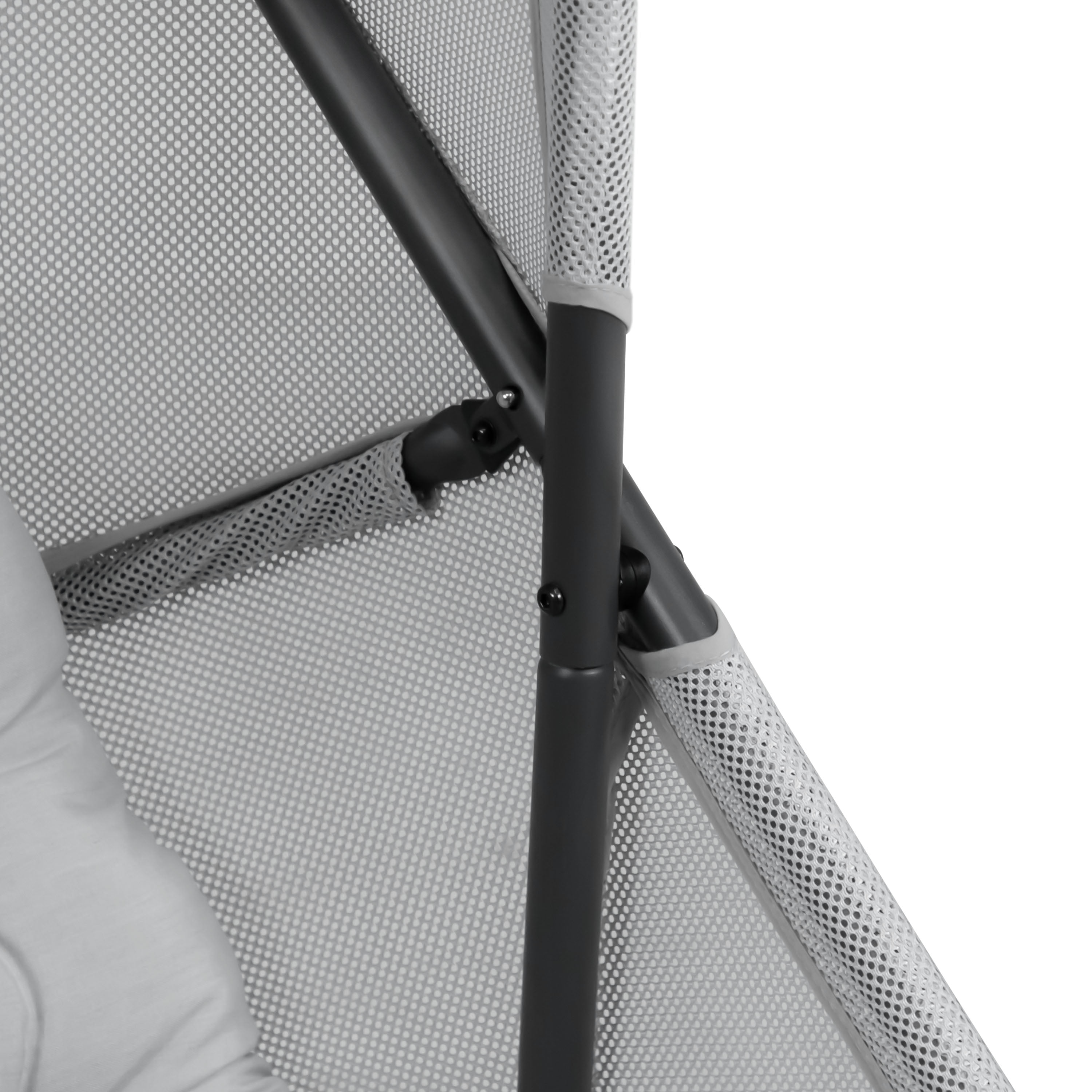 Furniture of America Drift UV-Resistant Patio Foldable Swing Chair with Stand, Light Gray