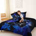 thumbnail image 4 of Manfei Dirt Bike Full Size Comforter Sets，Modern Sports Art Bedding Comforter Set，Blue,Black Reversible,3 Pieces,1 Comforter and 2 Pillowcases, 4 of 7