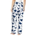 thumbnail image 3 of Pajama Pants Women, Dinosaurs Blue Silhouette Sweatpants Soft Sleep Lounge Pants, Casual PJ Bottoms Pants with Pockets, 3 of 5