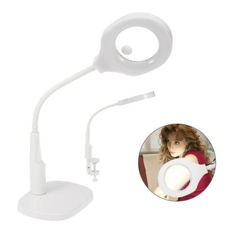 WALFRONT 5x 12x LED Magnifying Lamp With Clamp Desk Magnifier Light Cosmetic Tattoo Manicure , Magnifying Desk Light, Tattoo Lamp