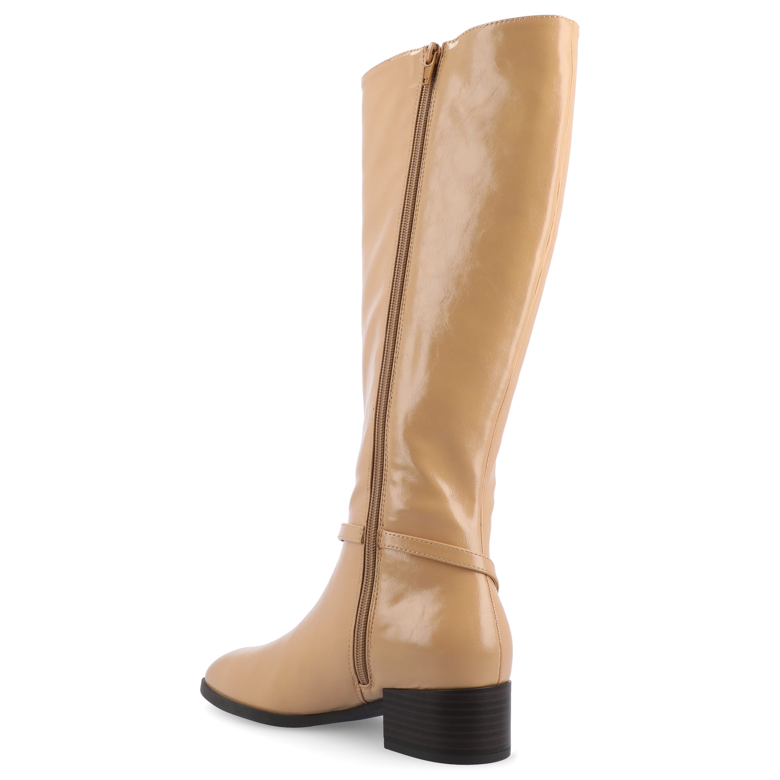 Journee Womens Rhianah Stacked Block Heel Square Toe Boots