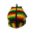 thumbnail image 2 of Rasta Woven Striped Pattern Hybrid Messenger Bag Crossbody Shoulder Sling Backpack - Handmade Bags Unisex Travel Accessories, 2 of 3