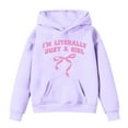 thumbnail image 3 of WOYY Toddler Girl's Hoodie Letter Bow Print Hooded Sweatshirt Pullover Top, Sizes 4-5T, 3 of 4