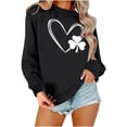 thumbnail image 4 of cfhntfmh St.Patrick's Day Shirt for Women Soft Fashion Printed Crewneck Long Sleeve Pullover Tees Casual Loose Tops Gift, 4 of 4