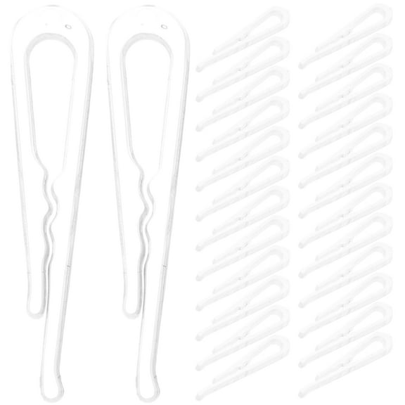 LEORX Shirt Sleeve Clips Small Plastic Clip for Fixing Clothes Transparent 100Pcs 1.5x0.3x0.1in