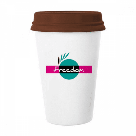 

Black Freedom Equal Rights Mug Coffee Drinking Glass Pottery Cerac Cup Lid