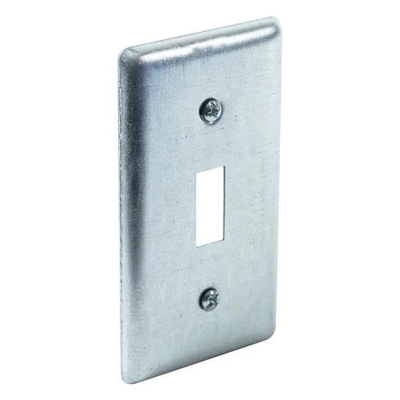 4 x 2 in. Steel Metallic Single Toggle Electrical Handy Box Cover