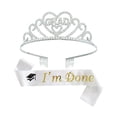 thumbnail image 2 of Klonfd Graduation Party Strap “I’m Done” Alloy Rhinestone Graduation Sash, 2 of 6