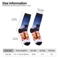 thumbnail image 4 of Goofa Lantern On Snow With Christmas Printed Men's Crew Socks, Soft Durable Breathable Moisture-Wicking with Odor Control Cotton socks, 4 of 9