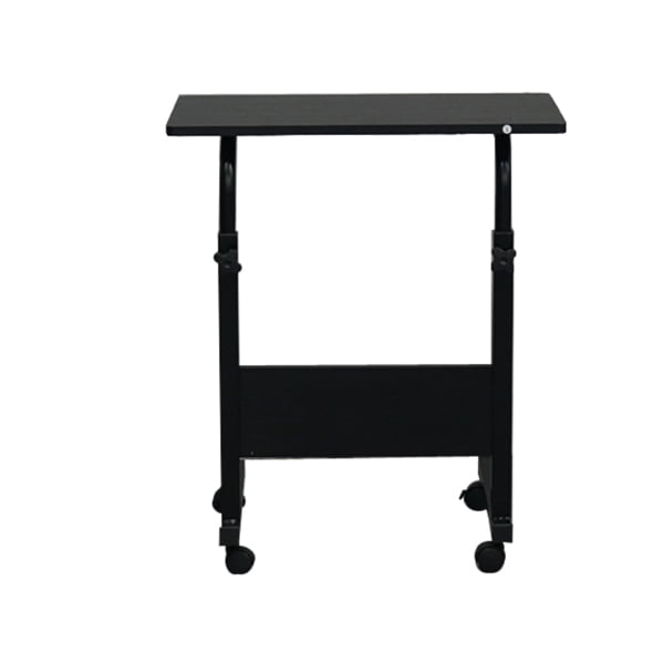 Alvantor Adjustable Height Rolling Computer Desk, 23.6 x 15.7 in, Black